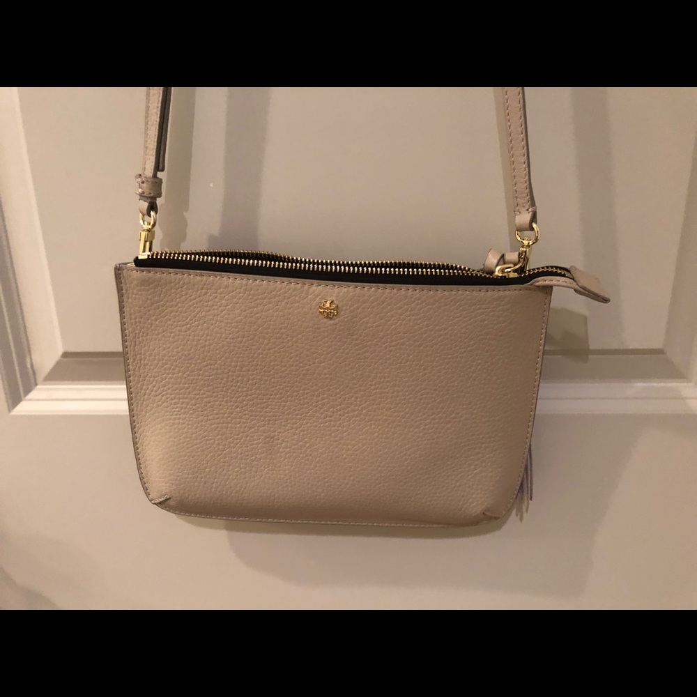 Tory Burch Light Grey Cross Body Purse